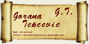 Gorana Tepčević vizit kartica